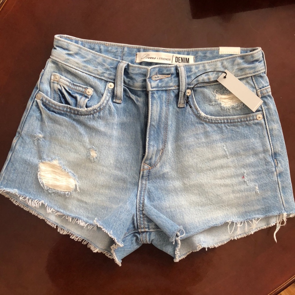 Lovers & Friends denim high waisted shorts